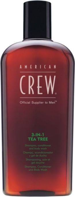 American Crew Official Supplier To Men 3-In-1 Tea Tree Shampoo Conditioner And Body Wash 450ml Matu šampūns