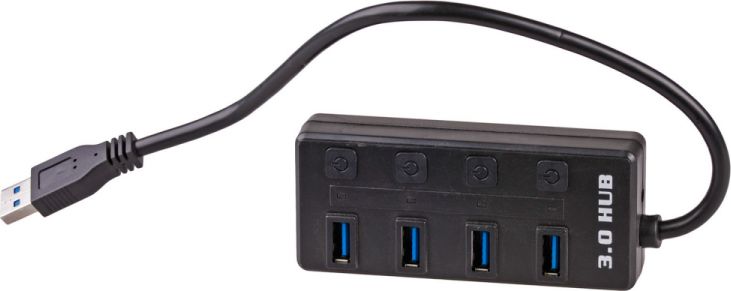 Akyga AK-AD-33 interface hub USB 3.2 Gen 1 (3.1 Gen 1) Type-A 500 Mbit/s Black USB centrmezgli