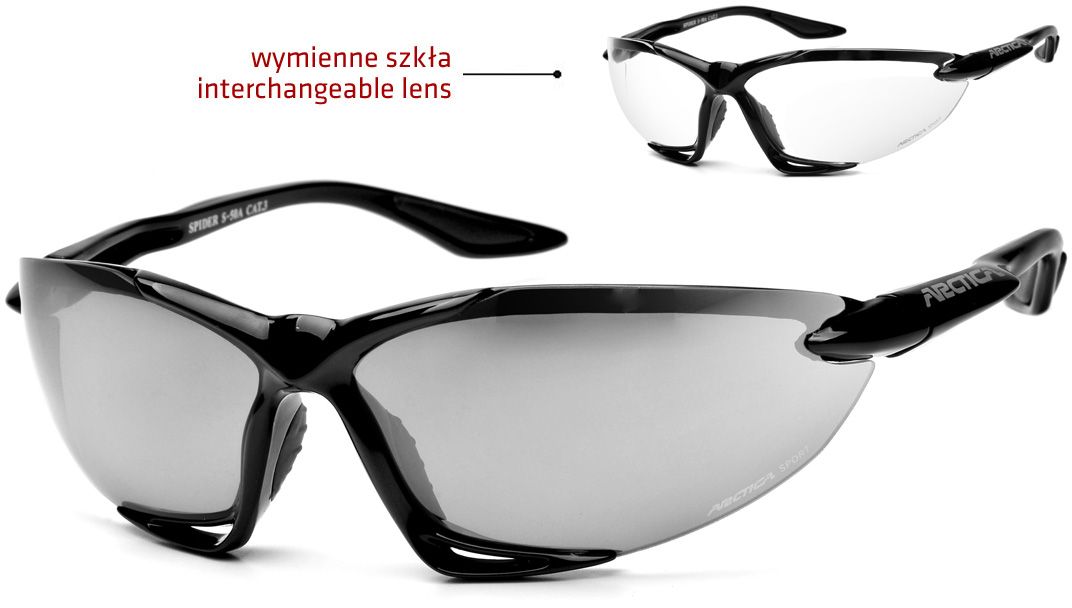 Arctica Okulary sportowe czarne (S-50A) S-50A (5906726401501)