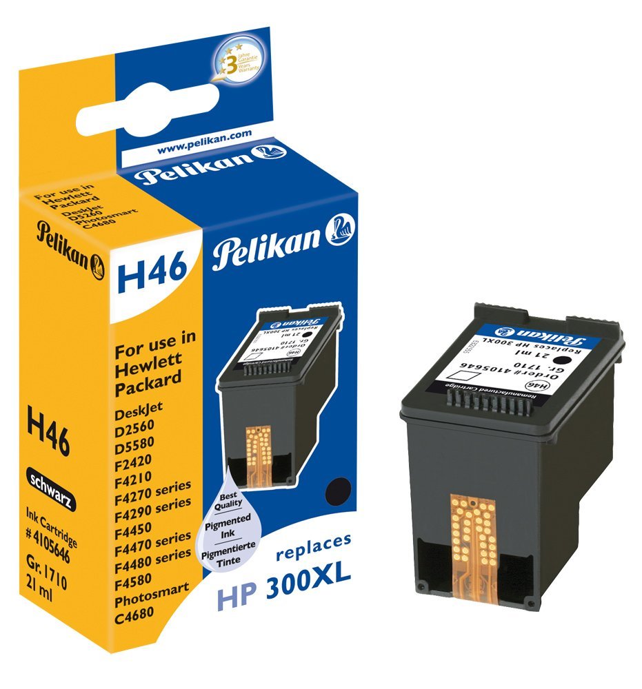 Patrone HP Pelikan H46      HP300XL  comp. black 21ml kārtridžs