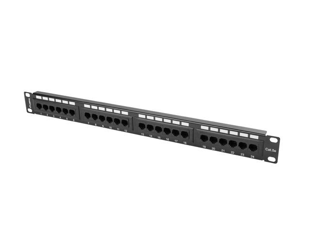 Lanberg Patch Panel 24 port 1U, cat. 5e, black Serveru aksesuāri