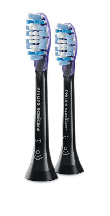 Philips Sonicare G3 Premium Gum Care Standard zobu sukas uzgalis (2gab)melna HX9052/33 mutes higiēnai
