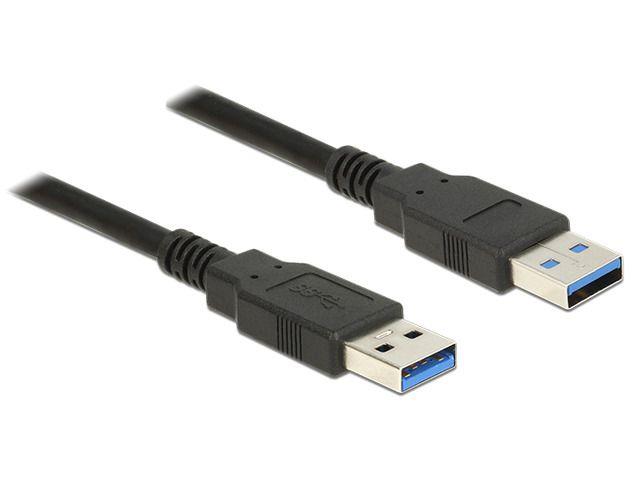 Delock Cable USB 3.0 Type-A male > USB 3.0 Type-A male 2m black USB kabelis