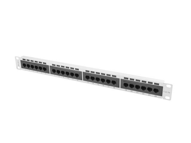 Patch Panel 24 Port     1U Cat.5E gray Serveru aksesuāri