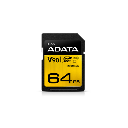 ADATA SDXC UHS-II U3 Class 10 64GB Premier One atmiņas karte