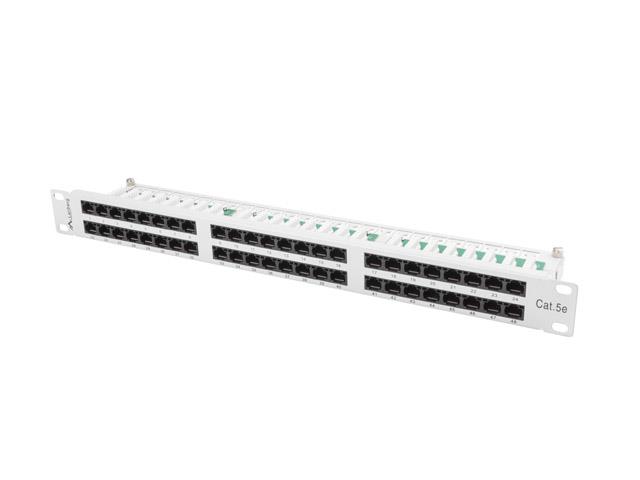 Patch Panel 48 Port     1U Cat.5E gray Serveru aksesuāri