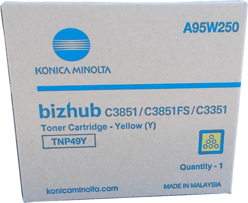 Toner Konica Minolta TNP-49Y | 12000 pages | Yellow | Bizhub C3351 C3851 C3851FS