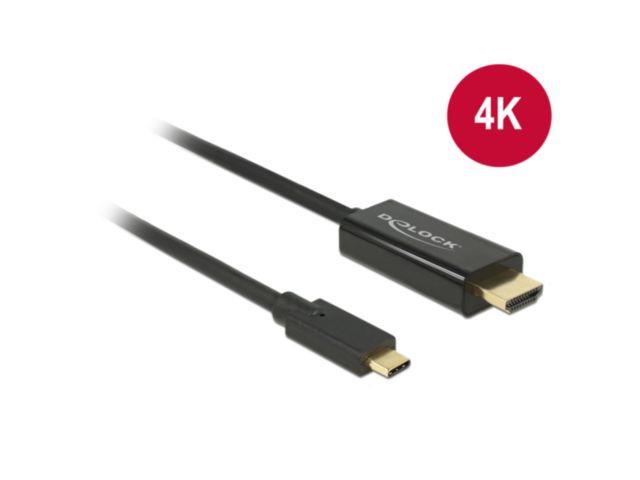 Delock Cable USB Type-C male > HDMI male (DP Alt Mode)4K 30 Hz 2m black USB kabelis