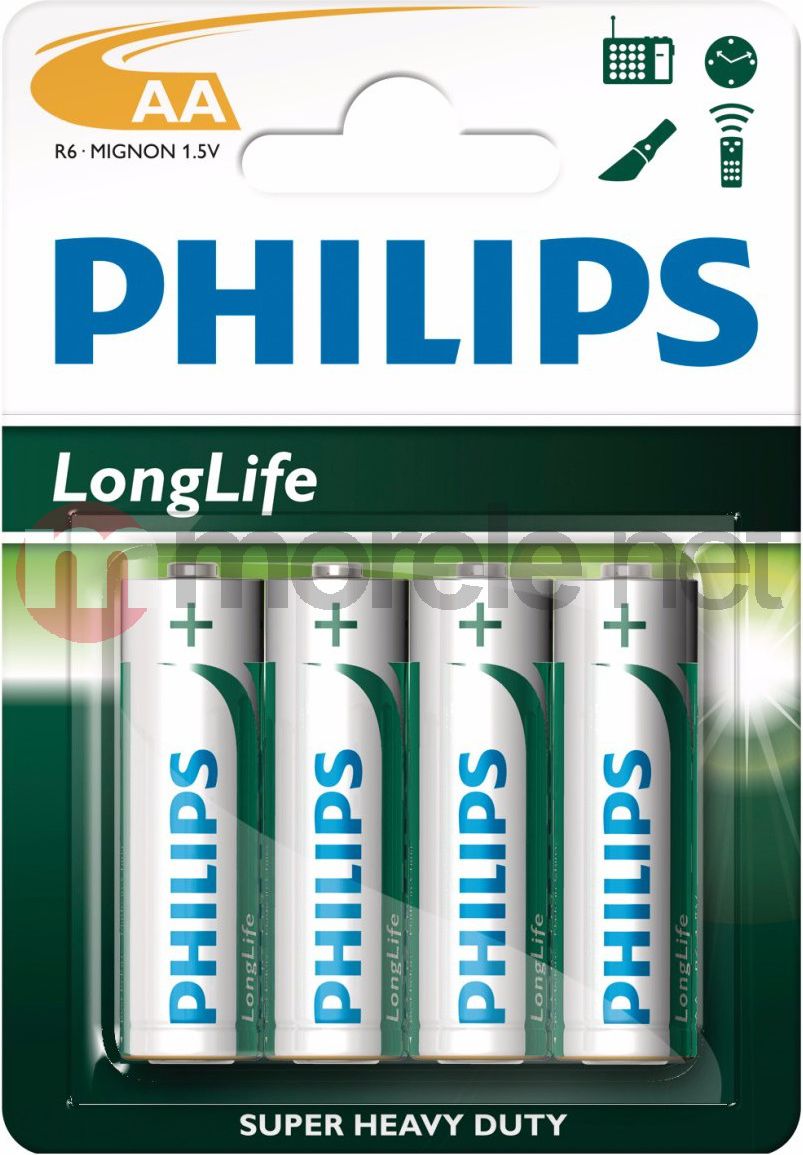 PHILIPS battery longlife AA  4TK/PK Baterija