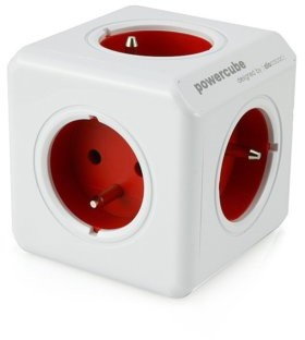 Allocacoc PowerCube Original USB Type E power extension 4 AC outlet(s) Indoor Red elektrības pagarinātājs