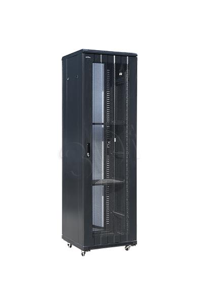 Rack Cabinet A-LAN  SS-42U-600-600-01-C (42U; 19''; 2050 mm / 600 mm / 600 mm; standing; Full, Glass, Openable; black color)