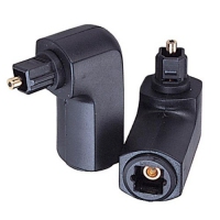 InLine - OPTO Audio Adapter - 1 x TOSLINK (M) - 1 x TOSLINK (W) - 90 ° Angled - Black (89900B) adapteris