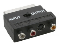 Adapter AV InLine Eurozlacze na 3x CINCH + S-VHS Black (89953) adapteris