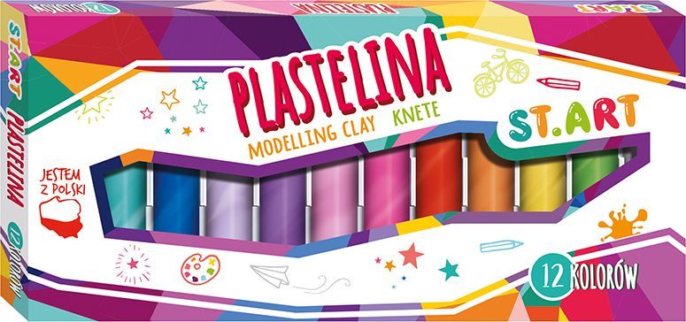 St. Majewski Plastelina 12 kolorow (5903235203718) 5903235203718 (5903235203718) materiāli konstruktoriem