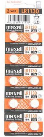 Maxell Bateria LR1130 Blister 5X2 (775010.00.CN) akumulators, baterija portatīvajiem datoriem