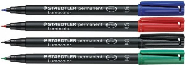 Staedtler Foliopisy Lumocolor S 0,4mm 4szt. (ST1089) STA300 (4007817308431)