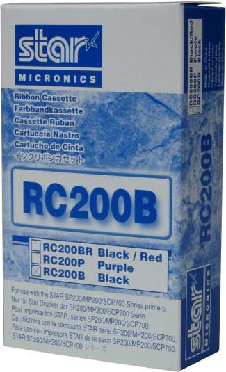 Star Micronics Cash Register Tape, RC200B, Black papīrs