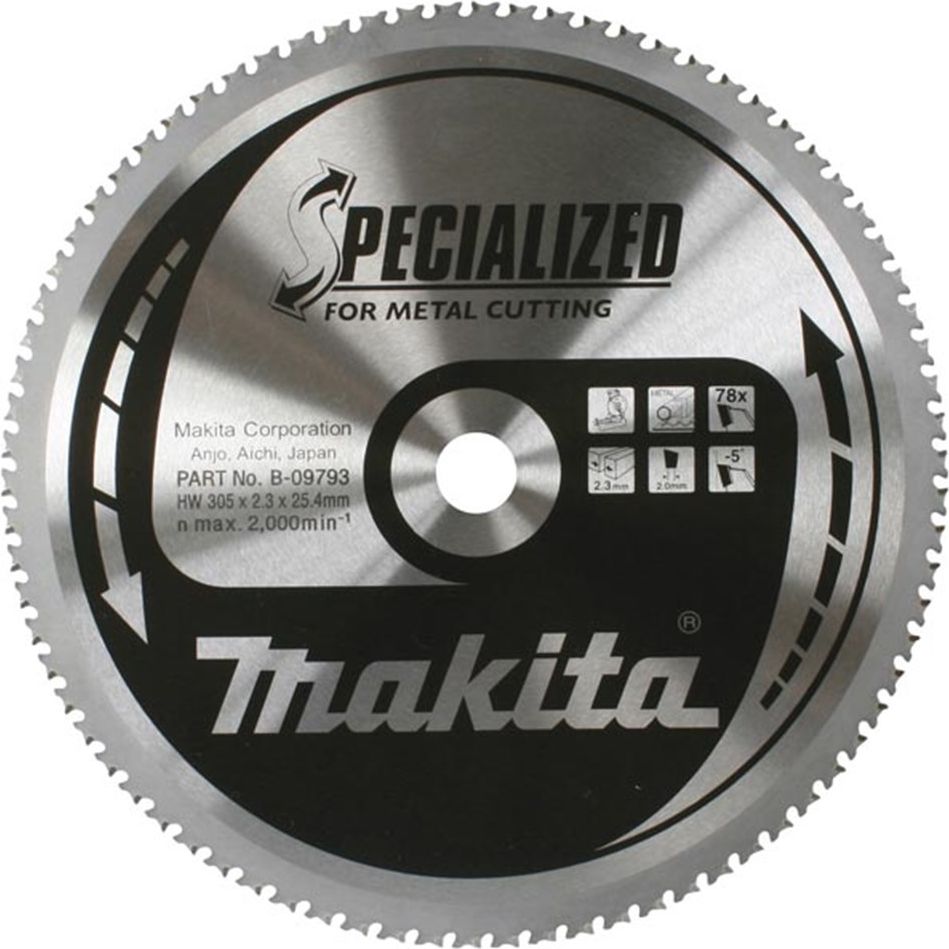 Makita Tarcza tnaca 305 x 25,4mm 78 zebow (B-09793) B-09793 (088381337830) Elektriskais zāģis