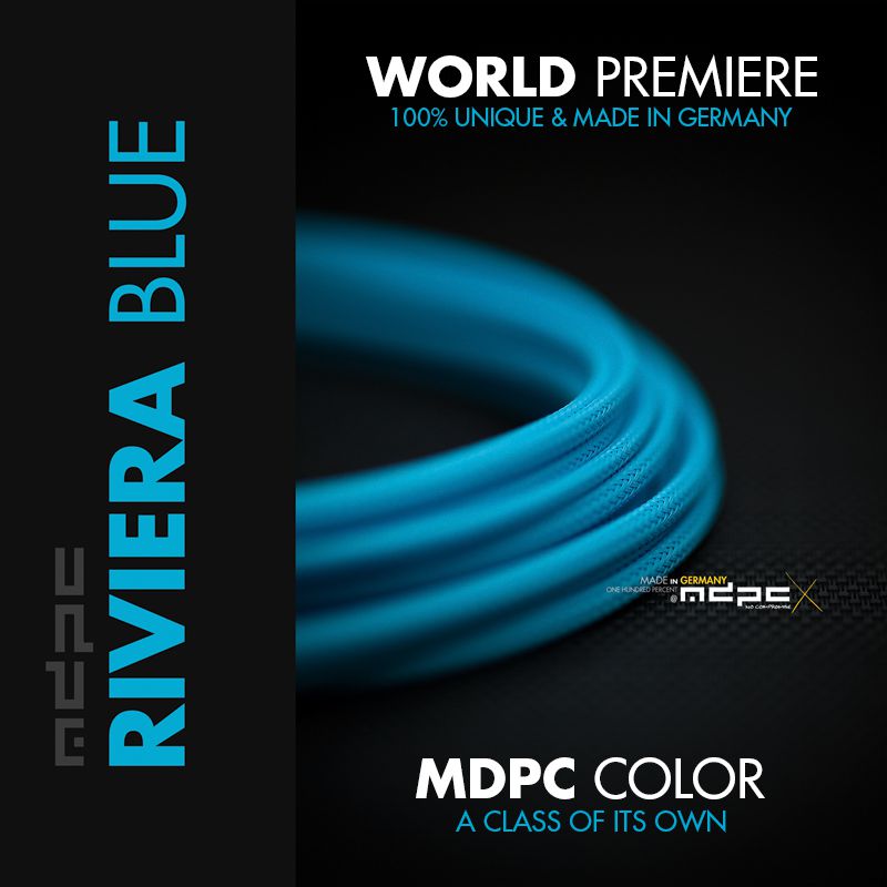 MDPC-X Sleeve SATA - Riviera Blue UV, 1m Barošanas bloks, PSU