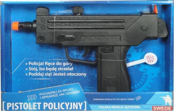 Swede Pistolet policyjny z polskim modulem dzwiekowym (G2239) 357221 (5902496134472) Rotaļu ieroči