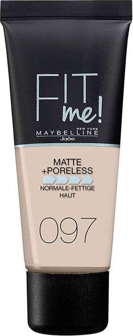 Maybelline  Podklad do twarzy Fit Me Matte&Poreless Foundation 97 Natural Porcelain 30ml 3600531549374 (3600531549374) tonālais krēms