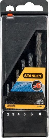 Wiertlo Stanley do metalu HSS walcowe 2 4 5 3 6 8mm zestaw (STA56010) STA56010 (5035048369142)