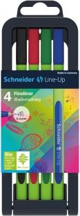 Schneider Cienkopis Line-up 0,4mm 4 Sztuki W Kasecie Typu Stojak Mix Kolorow (SR191094) SR191094 (4004675109163)