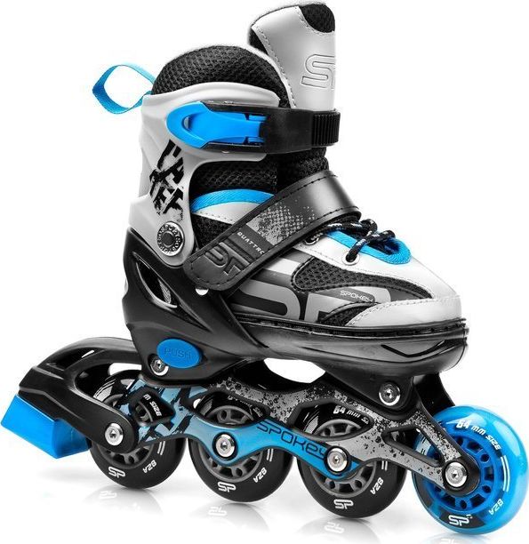 Spokey Quattro 4in1 skates with a replaceable adjustable skid, blue, size 38-41 Skrituļslidas