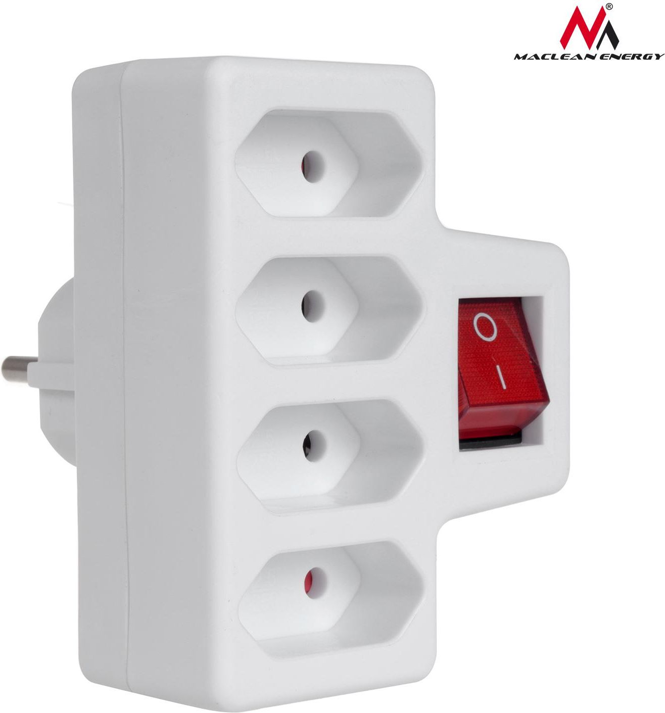 Electric socket x4 with switch MCE217 TV aksesuāri