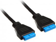 Streacom USB 19 pin - USB 19 pin, 0.4m, Czarny (STSC30) STSC30 (8718469090570) kabelis datoram