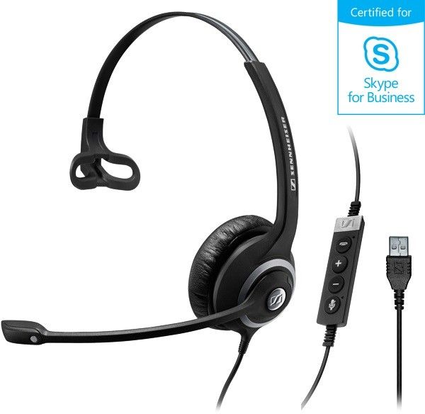 SENNHEISER WIRED MONOAURAL HEADSET, USB CONNECTIVITY AND IN-LINE CALL CONTROL MS austiņas