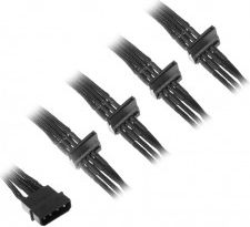 SilverStone Molex - SATA x4, 0.3m, Czarny (SSTPP07BTSB) SSTPP07BTSB (4710713969803) kabelis datoram