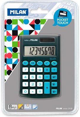 Kalkulator Milan Kalkulator kieszonkowy Pocket Touch 150908KBL czarno-niebieski WIKR-952600 (8411574051091) kalkulators