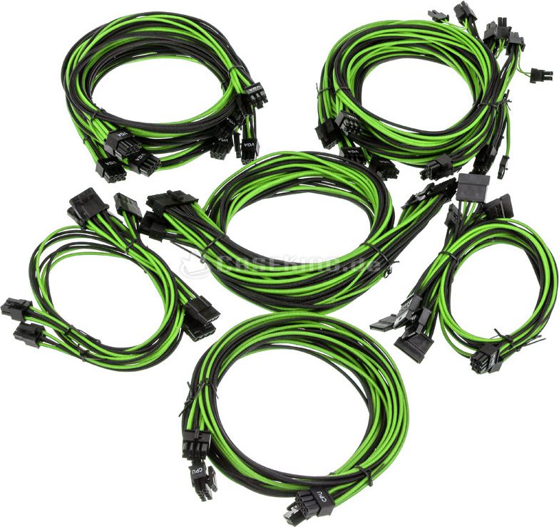 Super Flower Sleeve Cable Kit Pro black / grun Barošanas bloks, PSU