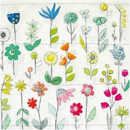Museums & Galleries Karnet kwadrat Floral Pattern z koperta GIFT1342 (5015278316116)