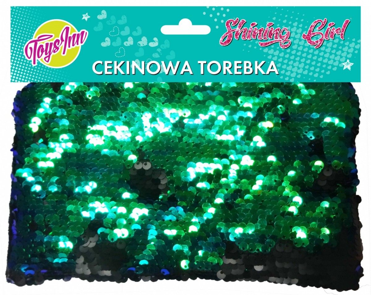 Stnux Torebka cekinowa zielono-czarna (STN1528) STN1528 (5901583293900) Skolas somas un penāļi