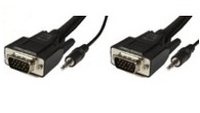 MicroConnect  SVGA HD15 3m M-M. 3.5MM 2X 3.5MM 30CM & 62CM M-M kabelis video, audio