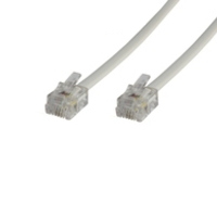 MicroConnect MPK102 Modular Straight RJ12 6C/6P 2m White kabelis, vads