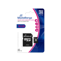 SD MicroSD Card 16GB MediaRange SD CL.10 inkl. Adapter atmiņas karte