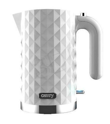Camry CR 1269  Standard kettle, Plastic, White, 2200 W, rotational base, 1.7 L Elektriskā Tējkanna