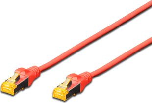 Assmann / Digitus CAT 6A S-FTP PATCH C. LSOH. CU cable structure: 4 x 2 AWG 26/7, twisted pair, color: red, length: 5 m, occupancy: 1: 1, sh datortīklu aksesuārs