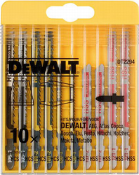 Dewalt Sets of 10 jigsaw blades for wood and metal 2xDT2177, DT2165, DT2050, DT2163, DT2160 - DT2294