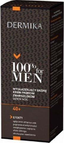 Dermika 100% for Men Krem 40+ wygladzajacy na dzien i noc 50ml 6351091089 (5902046503024) kosmētika ķermenim