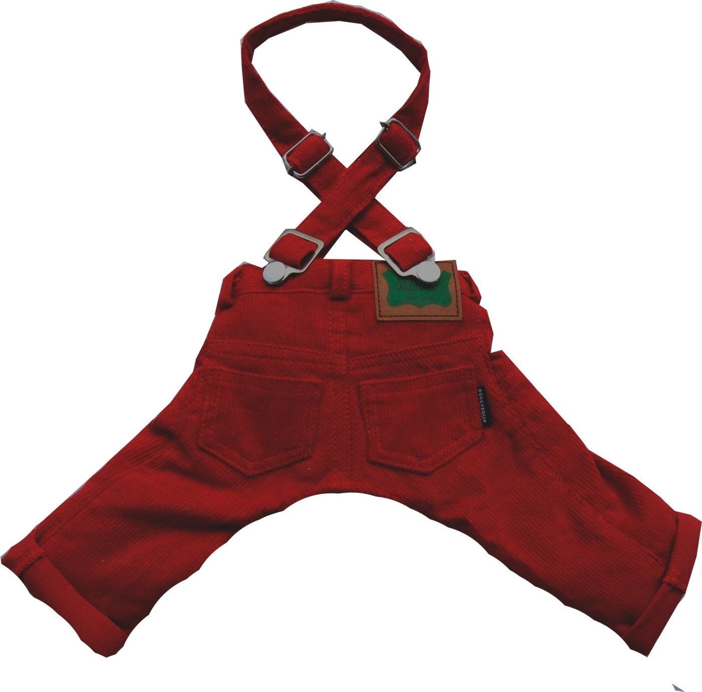 DoggyDolly Spodnie ze sztruksu, czerwone r. S DD-DP002-S (8858728530079)