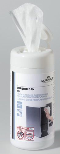 Durable Chusteczki nawilzane do czyszczenia plastikow 100 szt. (5708-02) 5708-02 (4005546570020) tīrīšanas līdzeklis