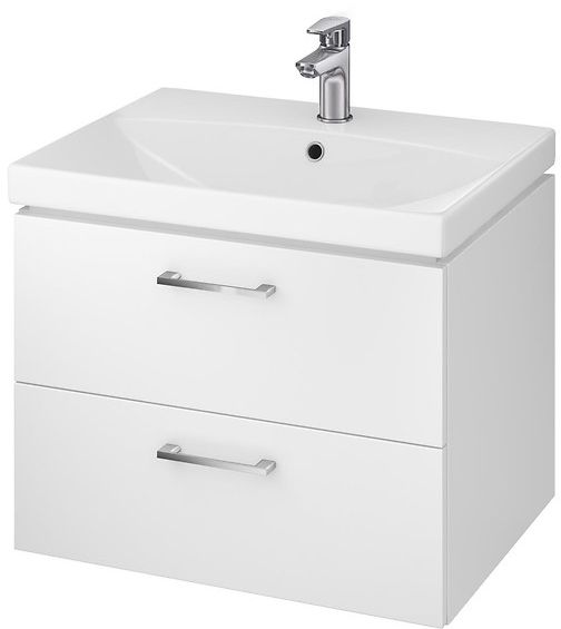 Cersanit Lara 60cm white gloss cabinet with washbasin (S801-142-DSM)