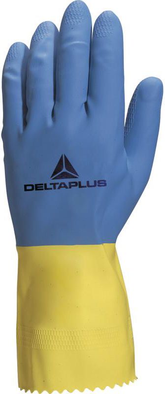 Delta Plus Rekawice gospodarcza lateksowa zolto-niebieska 9/10 (VE330BJ09) VE330BJ09 (3295249009564) cimdi