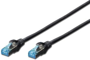 Cable Cat5e SF/UTP 2m black RJ45/RJ45 kabelis, vads