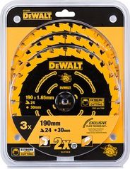 Dewalt EX saw blade for corded saws 190 x 30mm 3pcs. (DT10399)