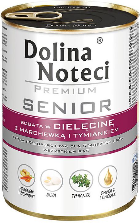 Dolina Noteci Premium Senior z cielecina marchewka i tymiankiem 400g 5900842014843 (5902921301066) barība suņiem